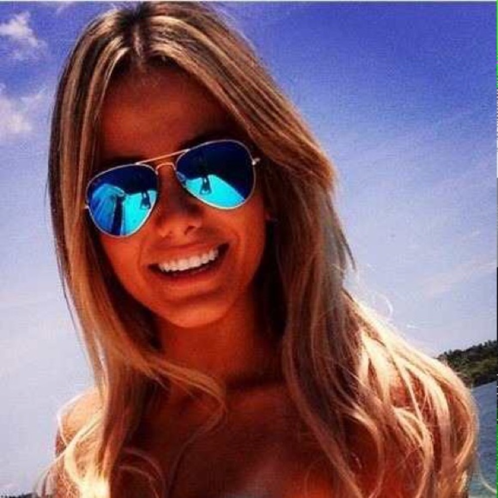 Blue Mirror Aviator Sunglasses
